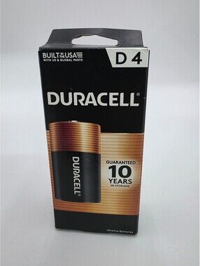 Duracell D4 Alkaline Batteries - Guaranteed 10 Years in Storage